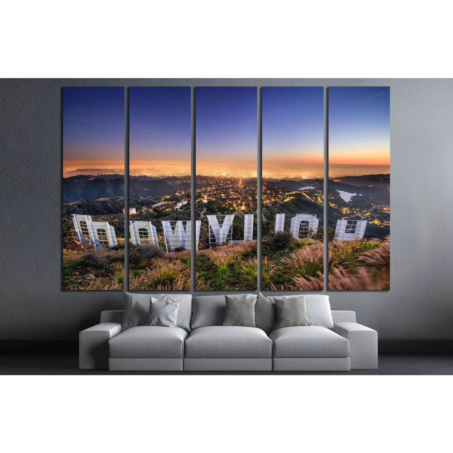 The Hollywood sign, LOS ANGELES, CALIFORNIA №1218 Ready to Hang Canvas Print - Zellart Canvas Prints ALL_Products, s-1218