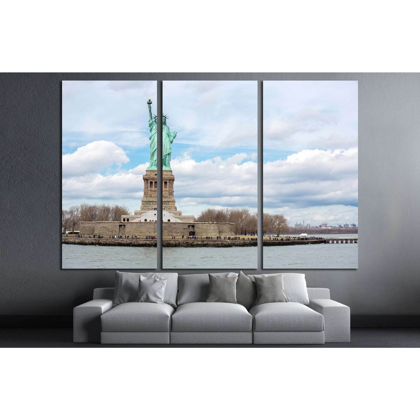 The Statue of Liberty in New York City №1210 Ready to Hang Canvas Print - Zellart Canvas Prints 0_NY_ART, ALL_Products, s-1210