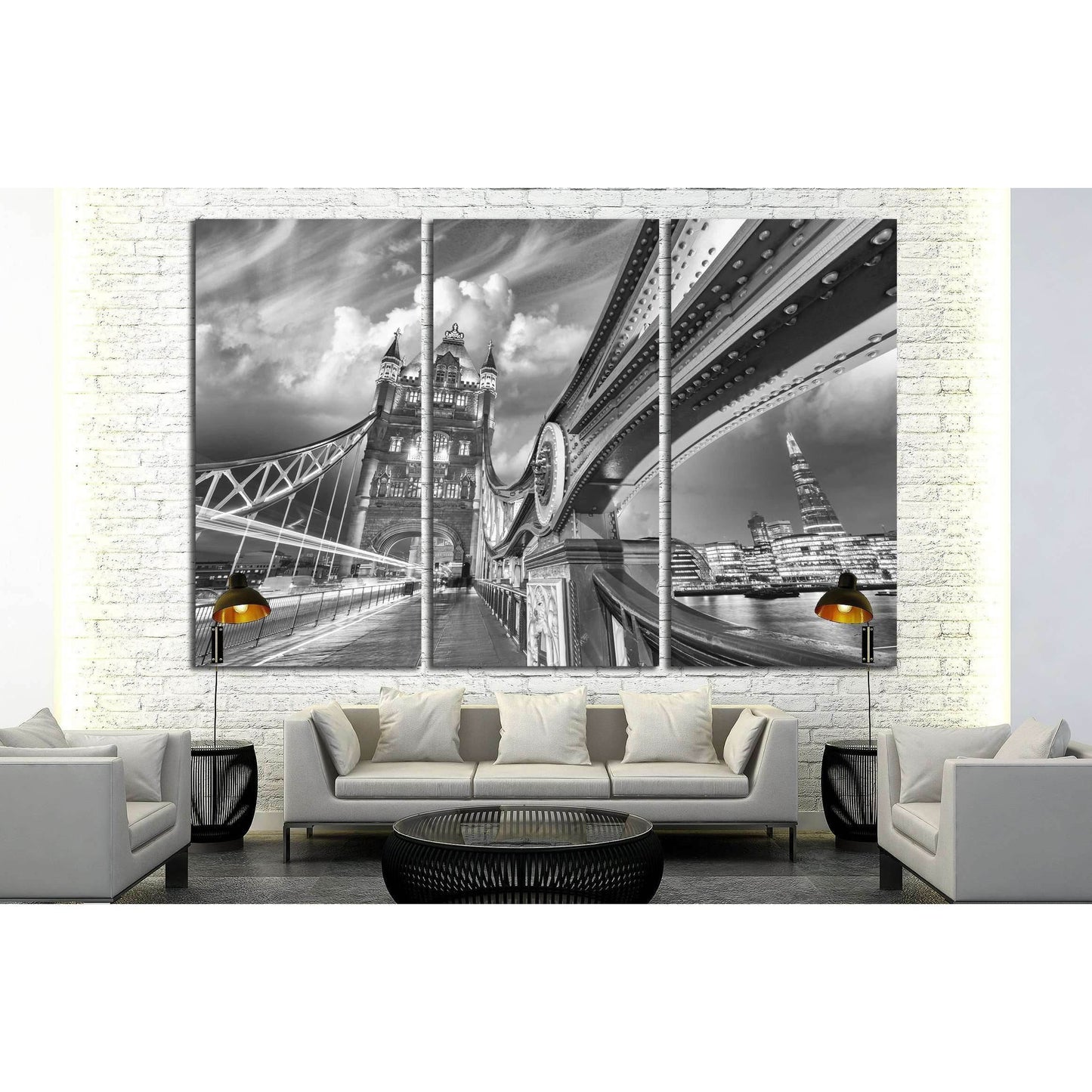 The Tower Bridge, London. Wonderful sunset colors №2261 Ready to Hang Canvas Print - Zellart Canvas Prints ALL_Products, s-2261