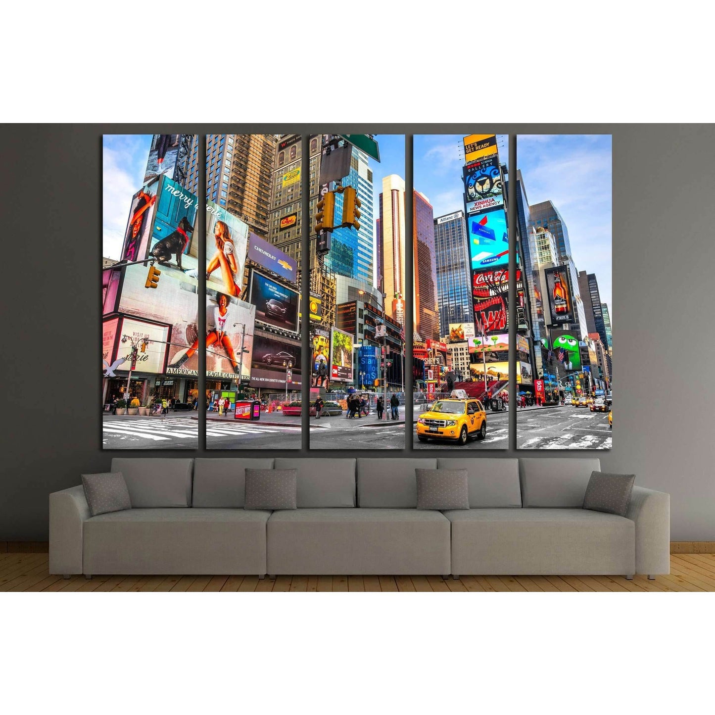 Times Square, Manhattan, New York City №2287 Ready to Hang Canvas Print - Zellart Canvas Prints 0_NY_ART, ALL_Products, s-2287