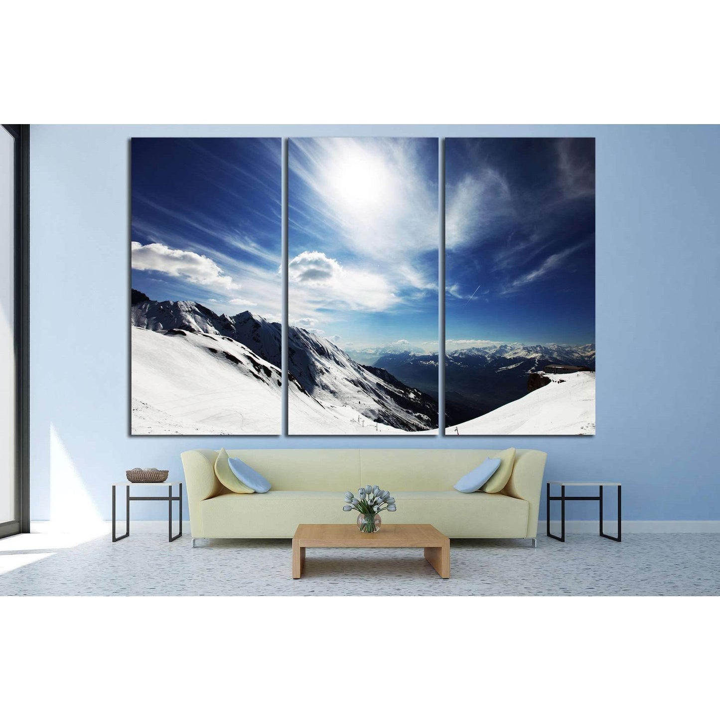 top of mountains №752 Ready to Hang Canvas Print - Zellart Canvas Prints ALL_Products, s-752