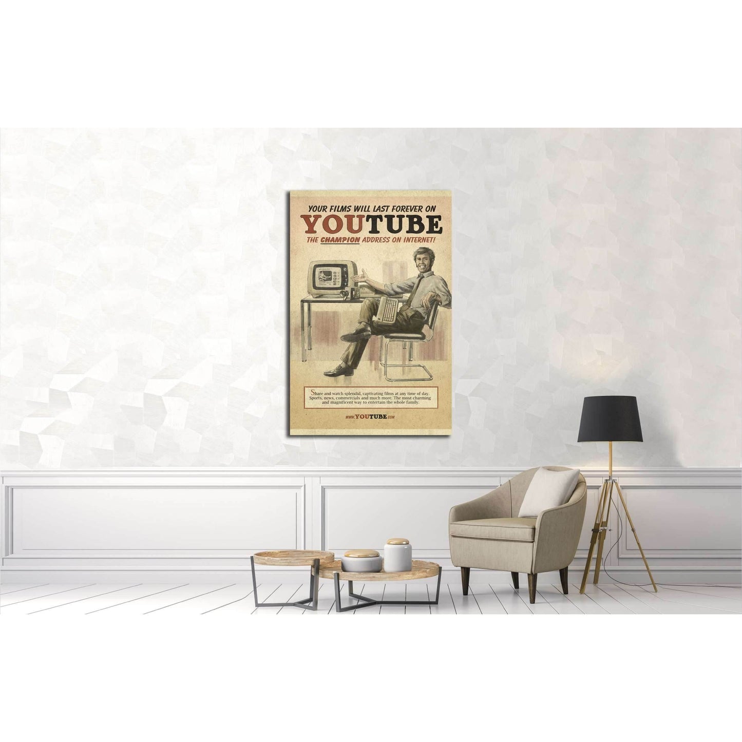 Toutube №3423 Ready to Hang Canvas Print - Zellart Canvas Prints ALL_Products, s-3423