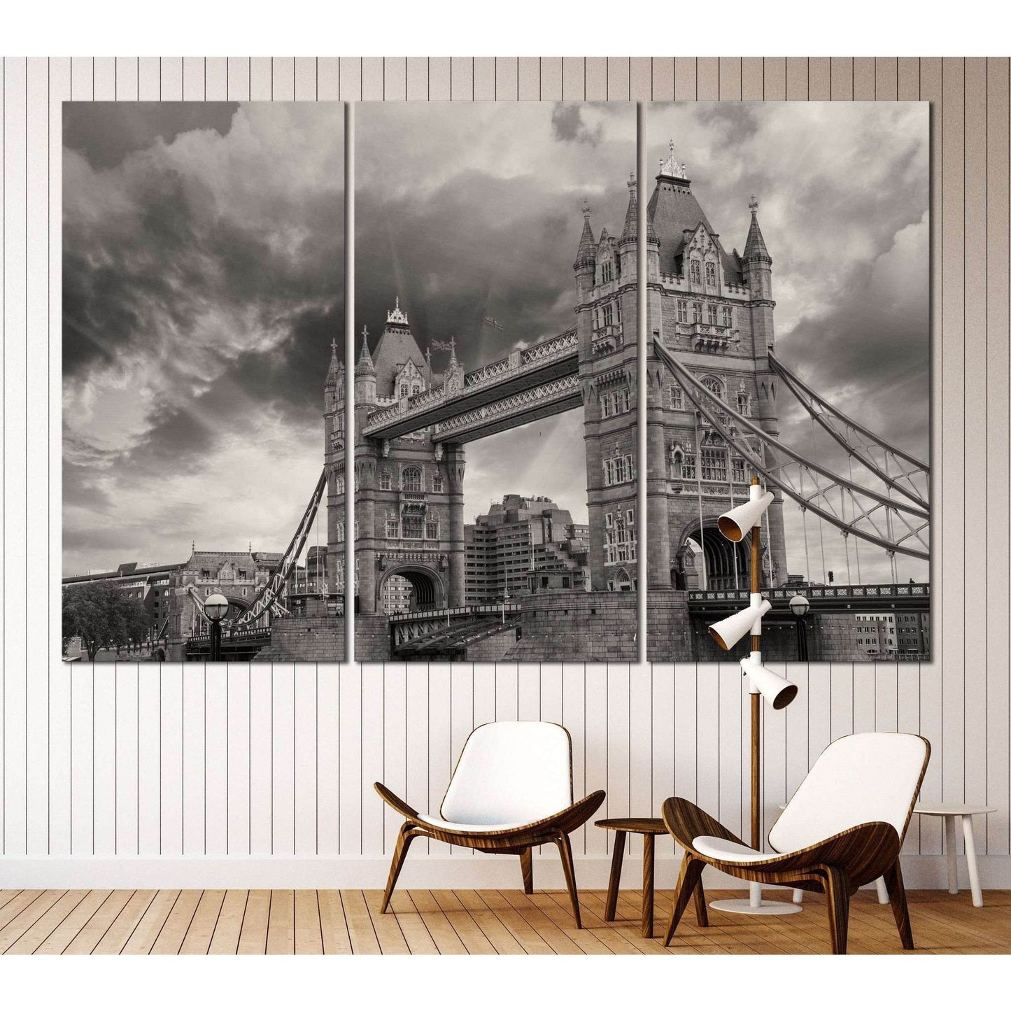 Tower Bridge №3006 Ready to Hang Canvas Print - Zellart Canvas Prints ALL_Products, z-3006