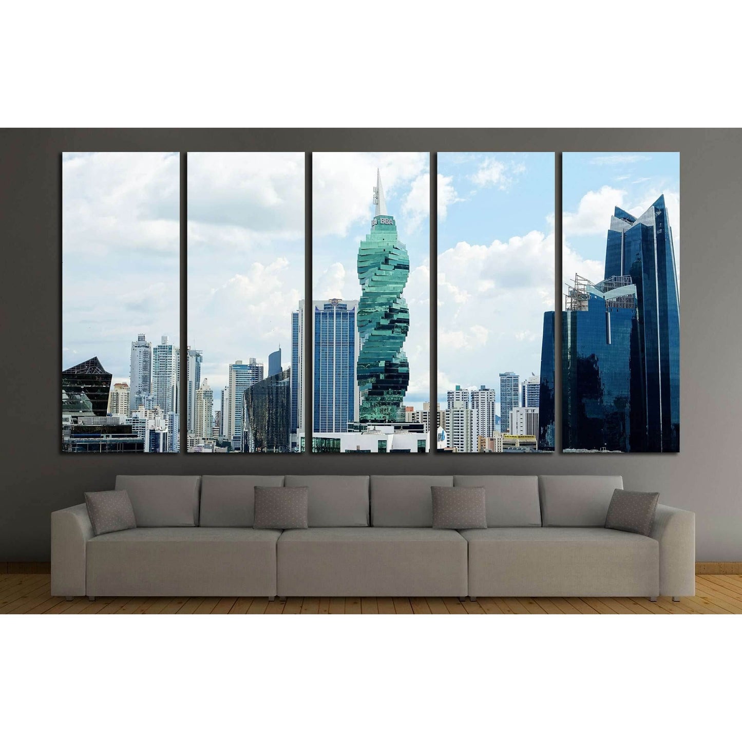 Tower is an office tower in Panama City №2402 Ready to Hang Canvas Print - Zellart Canvas Prints ALL_Products, s-2402