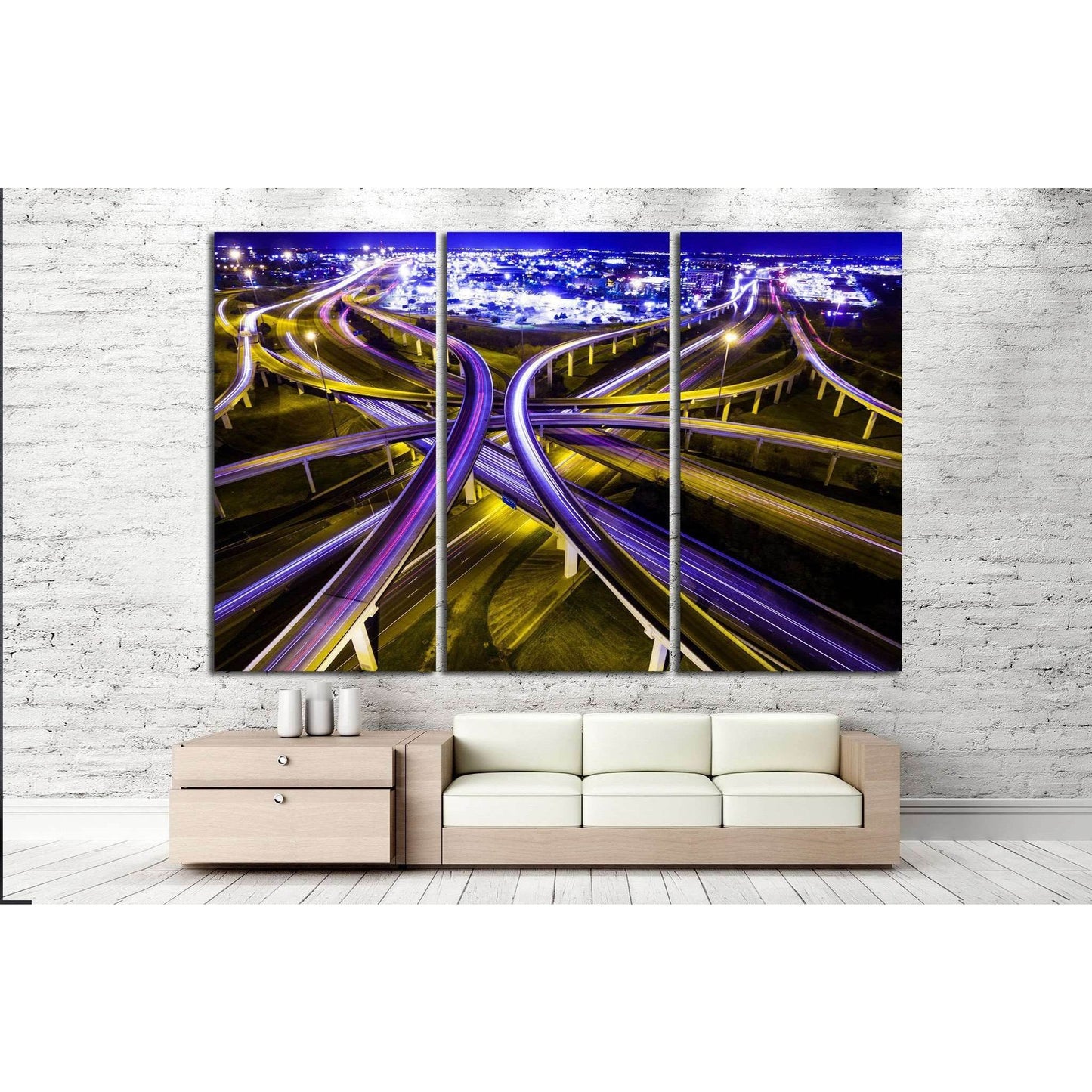 transportation highway №1063 Ready to Hang Canvas Print - Zellart Canvas Prints ALL_Products, s-1063