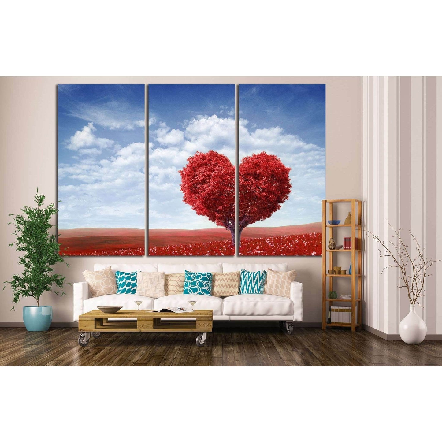 Tree in the shape of heart №730 Ready to Hang Canvas Print - Zellart Canvas Prints ALL_Products, s-730