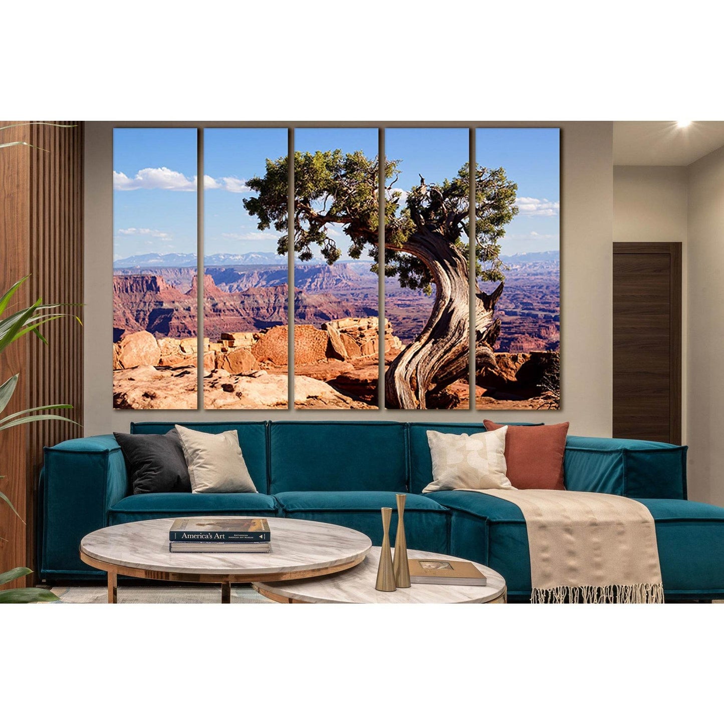 Tree Near A Cliff №SL1082 Ready to Hang Canvas Print - Zellart Canvas Prints 0new, ALL_Products, Trees Wall Art