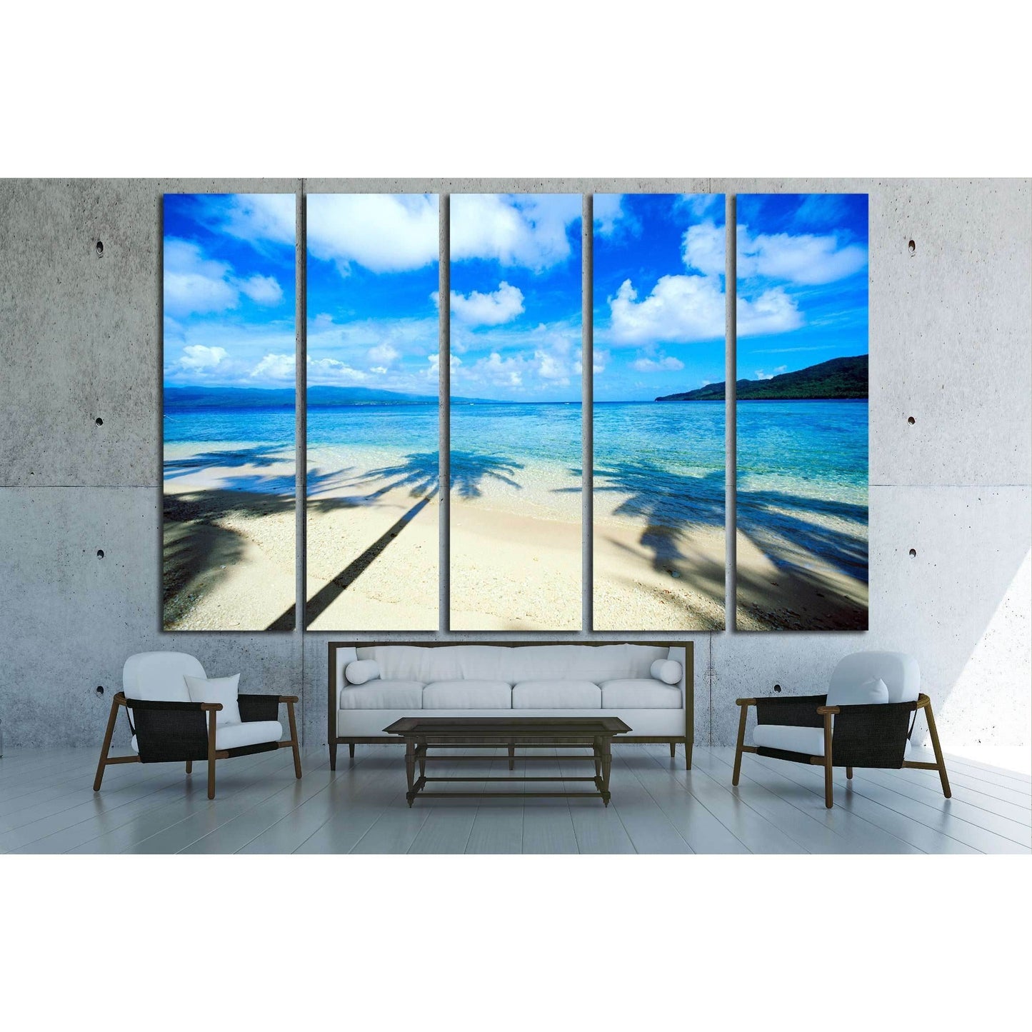 Tropical beach №3199 Ready to Hang Canvas Print - Zellart Canvas Prints ALL_Products, s-3199