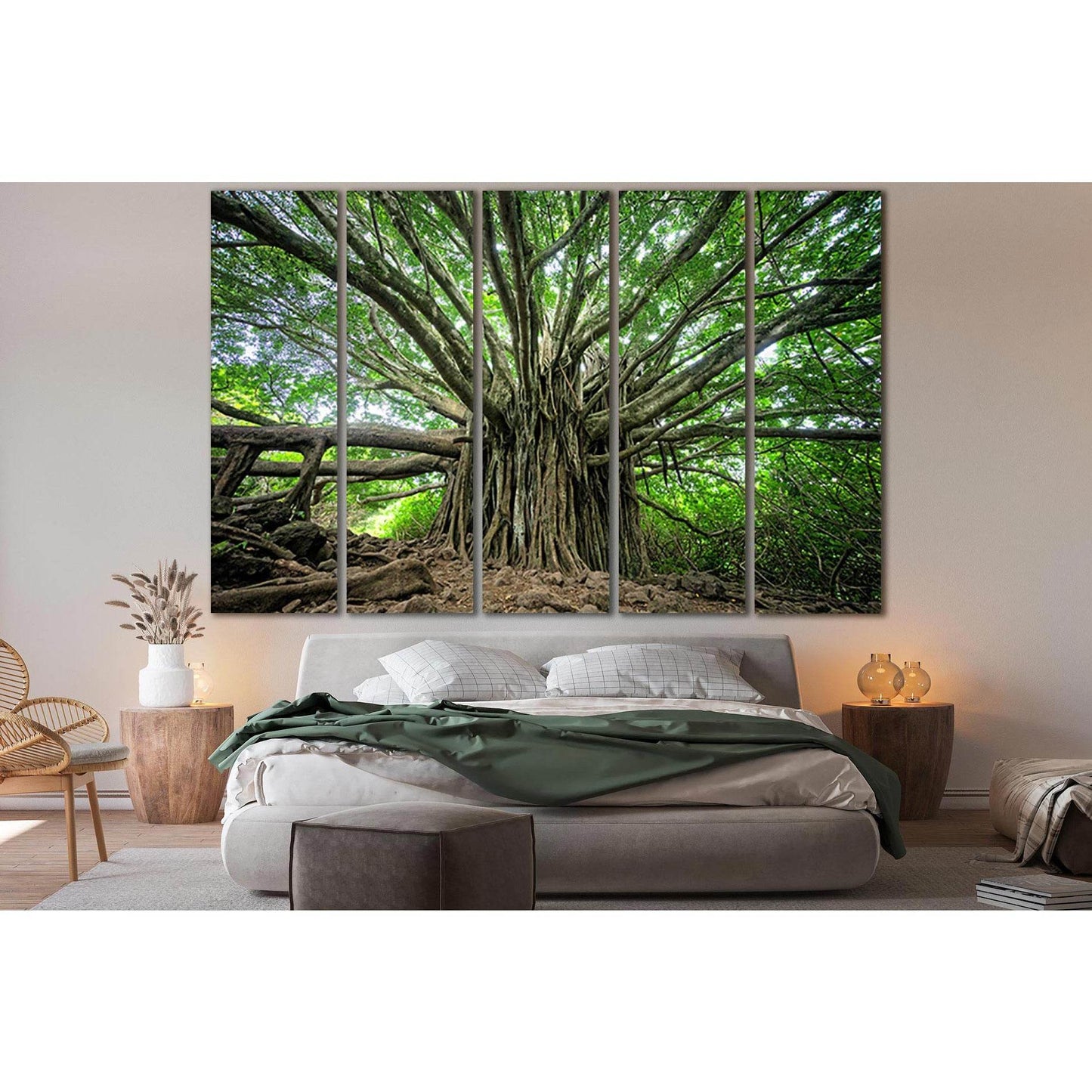 Tropical Tree №SL1080 Ready to Hang Canvas Print - Zellart Canvas Prints 0new, ALL_Products, Trees Wall Art