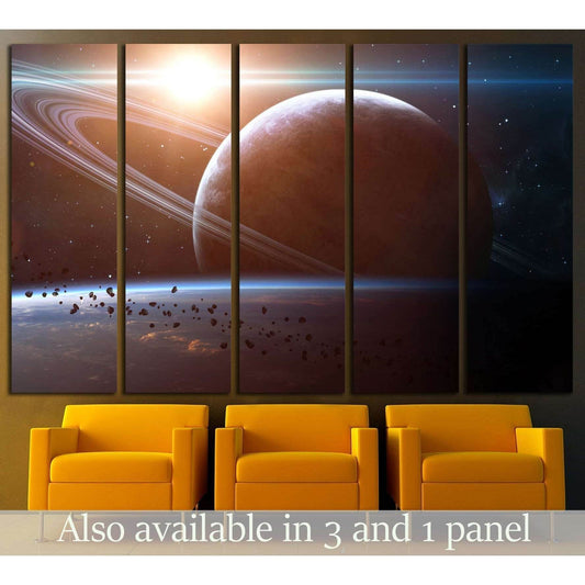 Universe scene with planets. Elements furnished by NASA №2438 Ready to Hang Canvas PrintCanvas art arrives ready to hang, with hanging accessories included and no additional framing required. Every canvas print is hand-crafted, made on-demand at our works