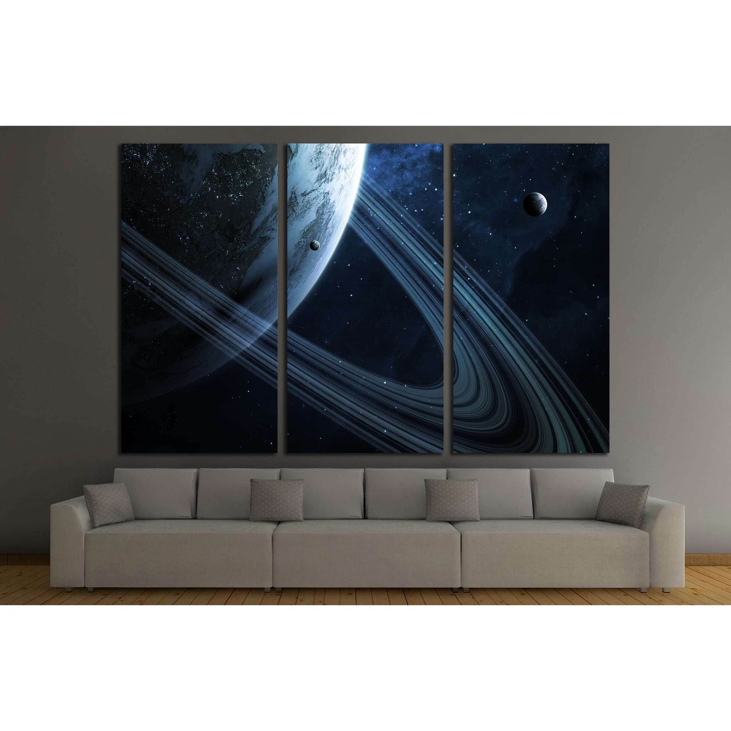 Universe scene with planets, stars and galaxies. №2440 Ready to Hang Canvas Print - Zellart Canvas Prints ALL_Products, s-2440