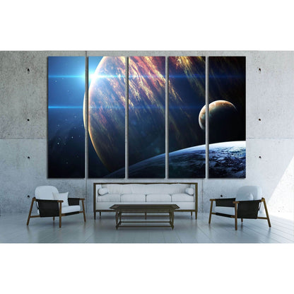 Universe scene with planets, stars and galaxies in outer space №2434 Ready to Hang Canvas PrintCanvas art arrives ready to hang, with hanging accessories included and no additional framing required. Every canvas print is hand-crafted, made on-demand at ou