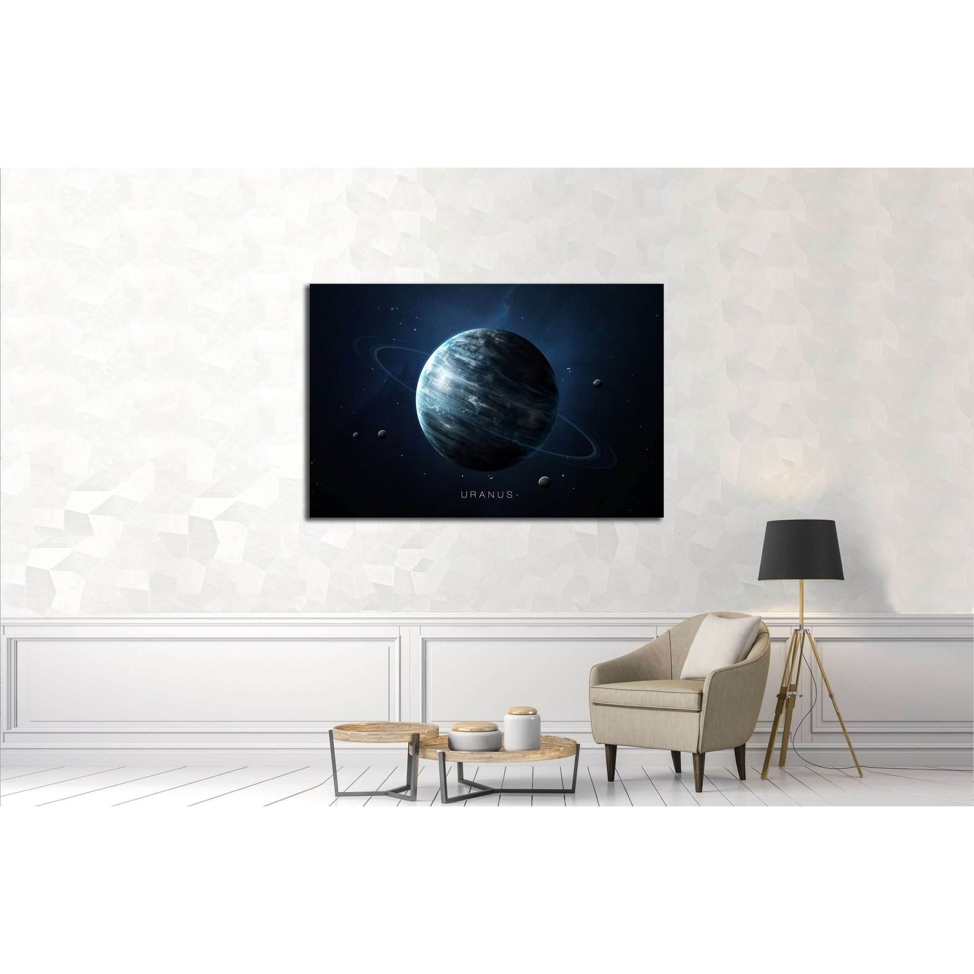 Uranus - High resolution 3D images presents planets of the solar system. №2443 Ready to Hang Canvas PrintCanvas art arrives ready to hang, with hanging accessories included and no additional framing required. Every canvas print is hand-crafted, made on-de