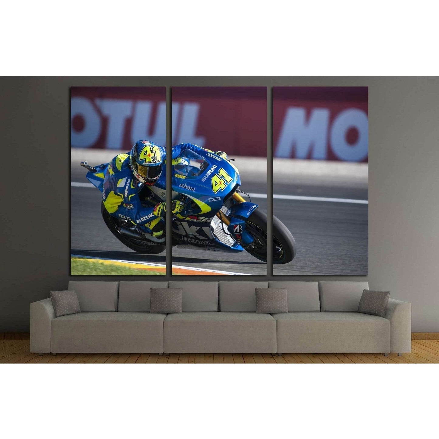 VALENCIA, SPAIN, Aleix Espargaro during Valencia MotoGP №1872 Ready to Hang Canvas Print - Zellart Canvas Prints ALL_Products, s-1872