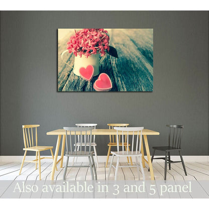 Valentines Day background with hearts and flower №2753 Ready to Hang Canvas PrintCanvas art arrives ready to hang, with hanging accessories included and no additional framing required. Every canvas print is hand-crafted, made on-demand at our workshop and