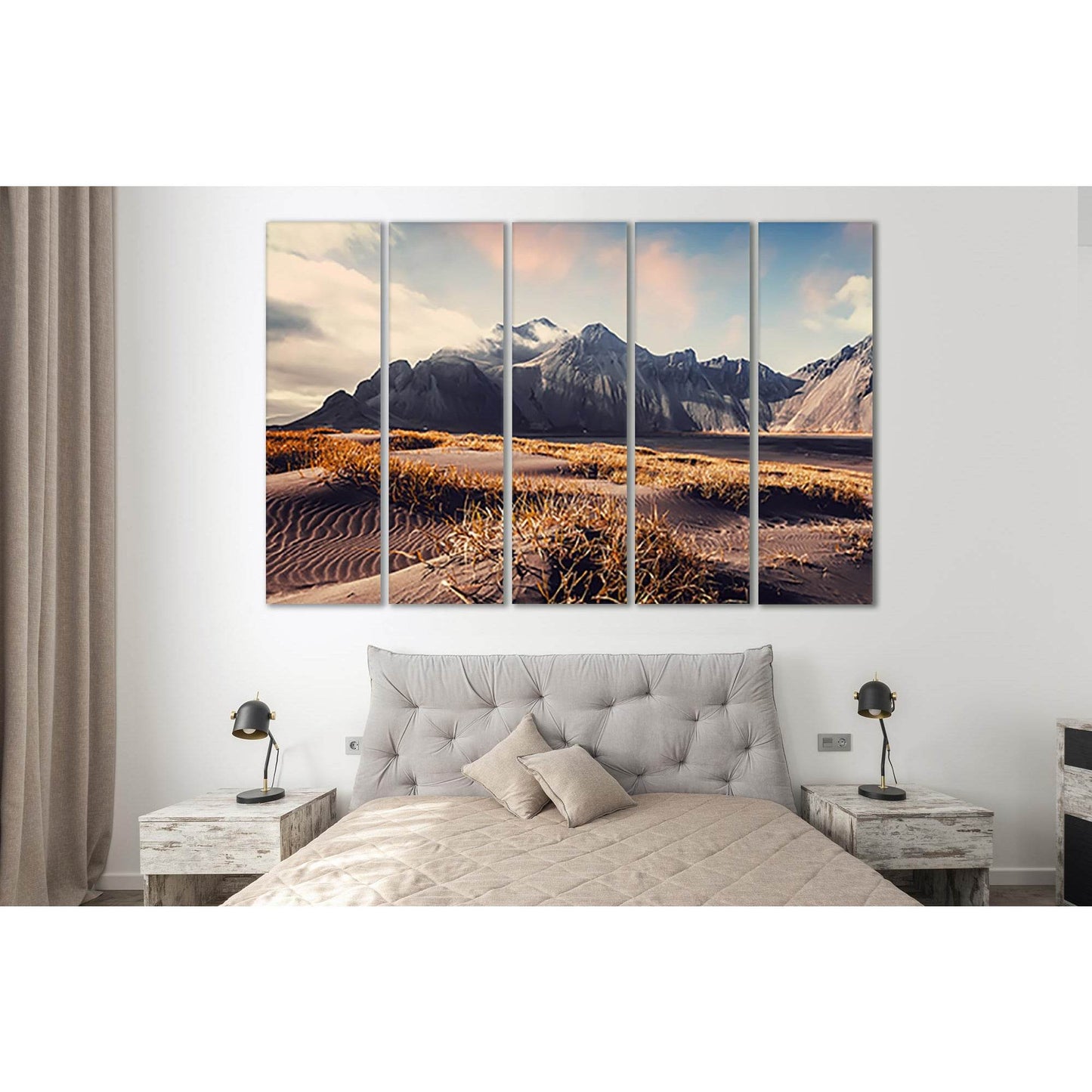 Vestrahorn Mountaine №Sl17 Ready to Hang Canvas Print - Zellart Canvas Prints 0new, ALL_Products, Nature & Landscapes Canvas Print