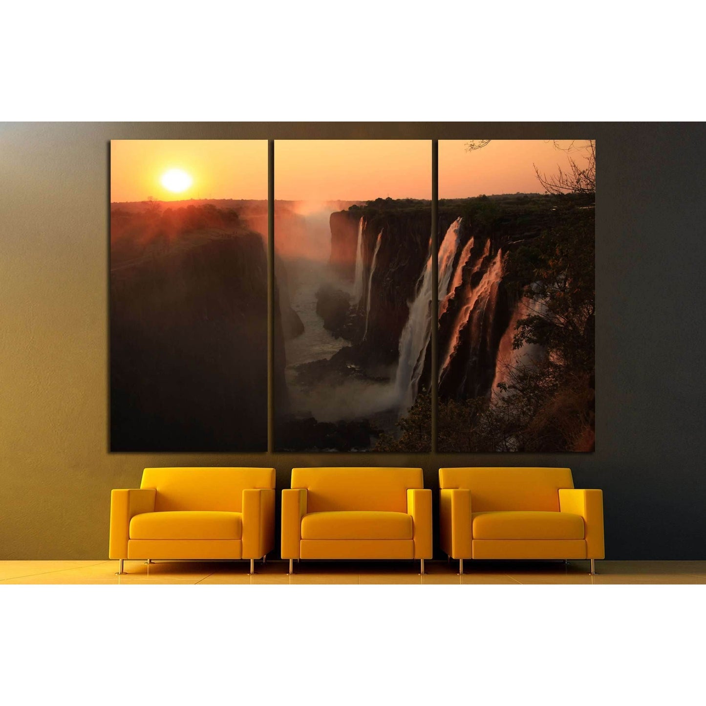 Victoria Falls Canvas Print, Eastern Cataract at Sunset Wall Art, Ready to Hang №2522Canvas art arrives ready to hang, with hanging accessories included and no additional framing required. Every canvas print is hand-crafted, made on-demand at our workshop