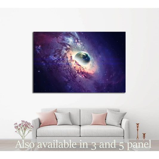 View of Pluto from Charon. Elements of this image furnished by NASA №2436 Ready to Hang Canvas PrintCanvas art arrives ready to hang, with hanging accessories included and no additional framing required. Every canvas print is hand-crafted, made on-demand
