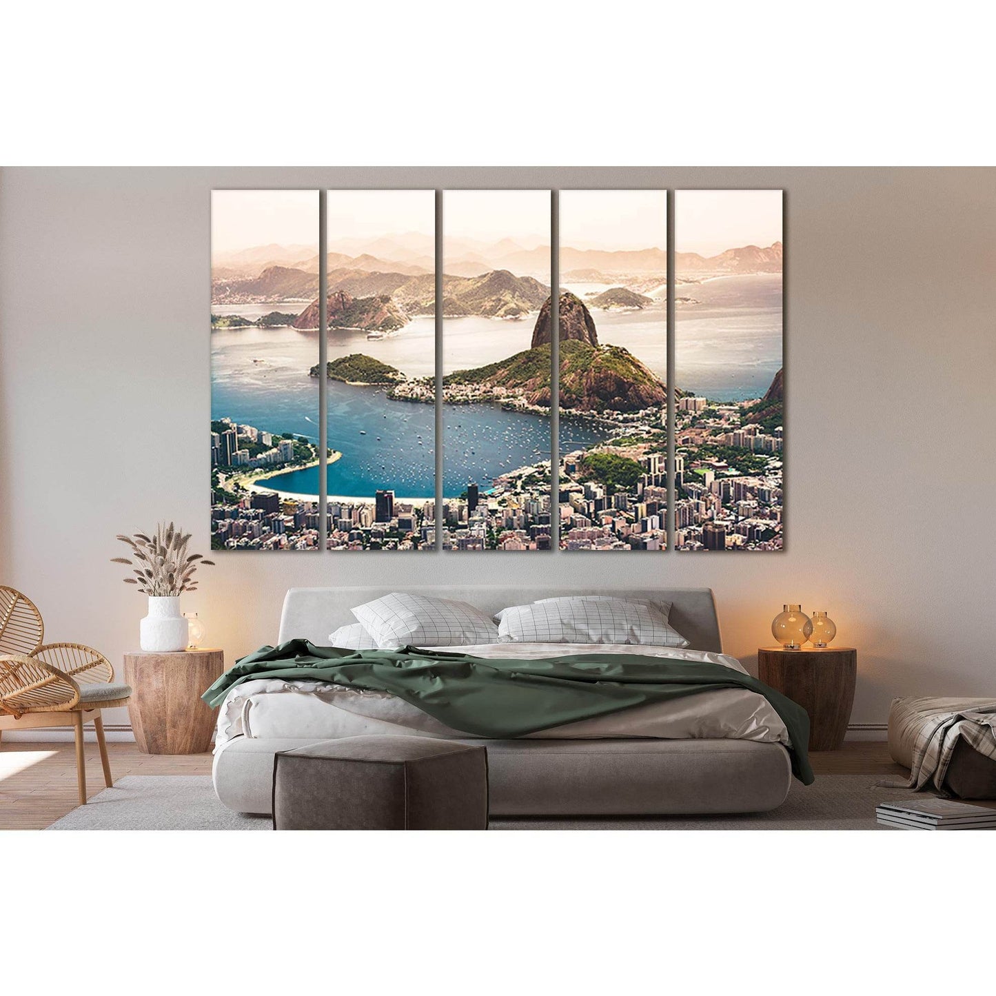 View Of Rio De Janeiro №SL86 Ready to Hang Canvas Print - Zellart Canvas Prints 0new, ALL_Products, Beach Ocean & Waves