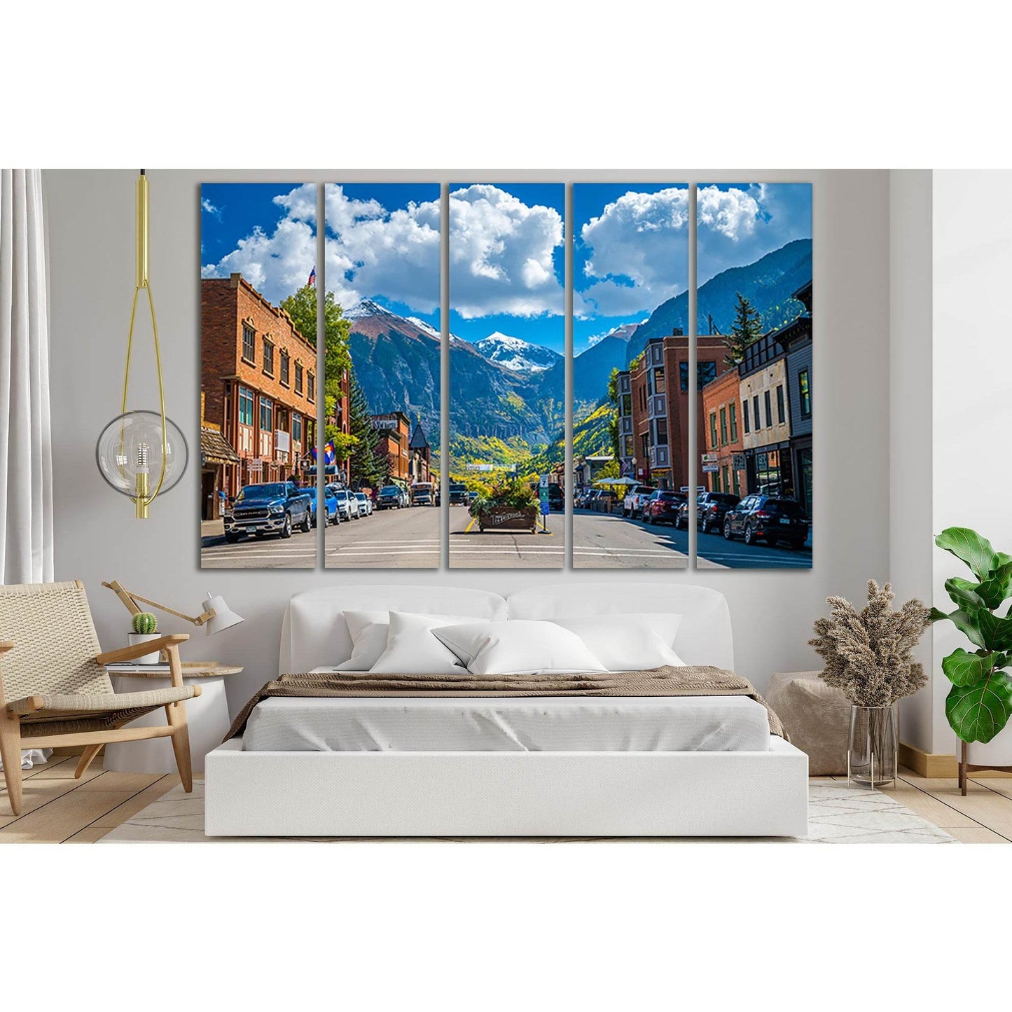 View Of Town Telluride Colorado №SL300 Ready to Hang Canvas Print - Zellart Canvas Prints 0new, ALL_Products, Cityscapes & Skylines