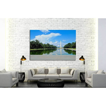 Washington memorial from the pool №2067 Ready to Hang Canvas PrintCanvas art arrives ready to hang, with hanging accessories included and no additional framing required. Every canvas print is hand-crafted, made on-demand at our workshop and expertly stret