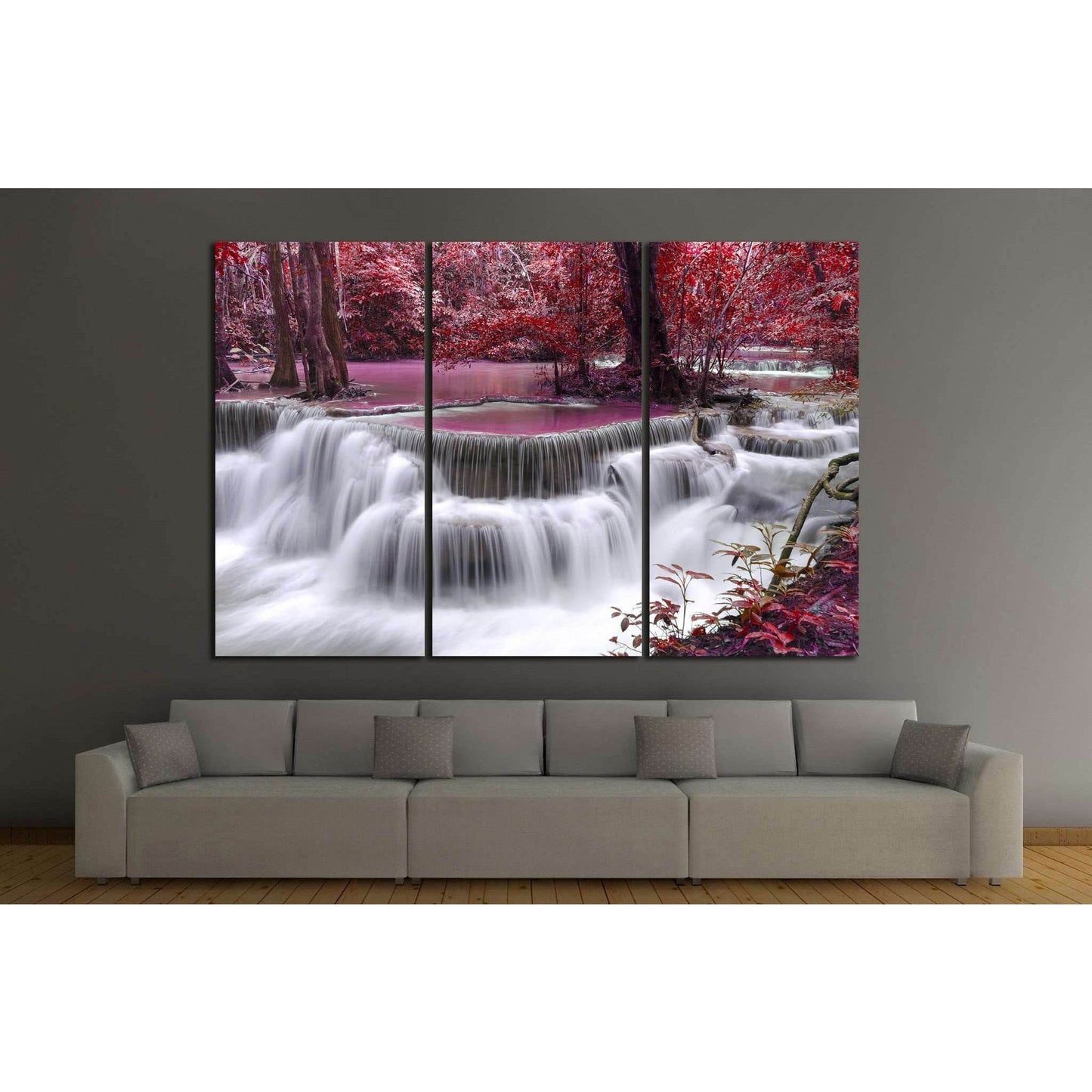 Waterfall, Thailand №609 Ready to Hang Canvas Print - Zellart Canvas Prints ALL_Products, s-609, Waterfall