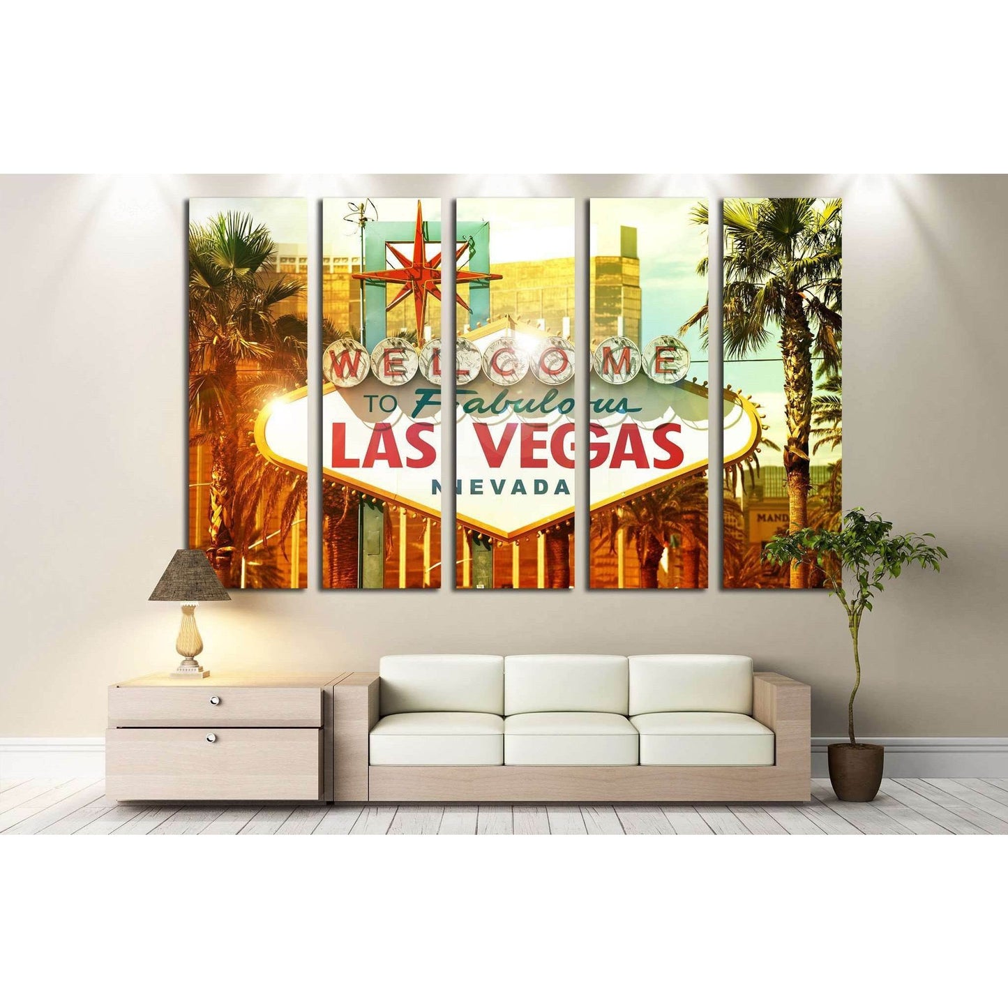 Welcome to Las Vegas №544 Ready to Hang Canvas Print - Zellart Canvas Prints ALL_Products, s-544
