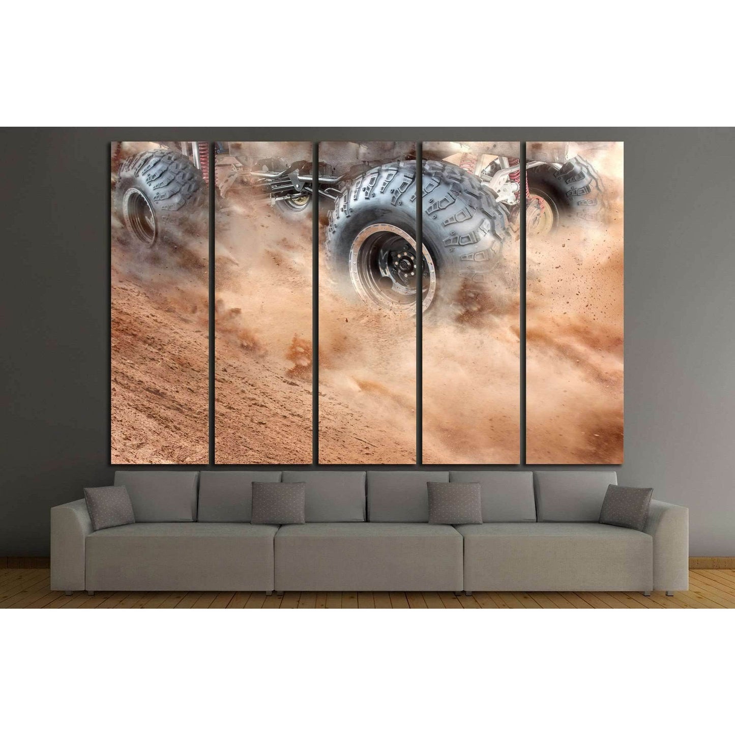 wheels tires and off-road truck №1866 Ready to Hang Canvas Print - Zellart Canvas Prints ALL_Products, s-1866