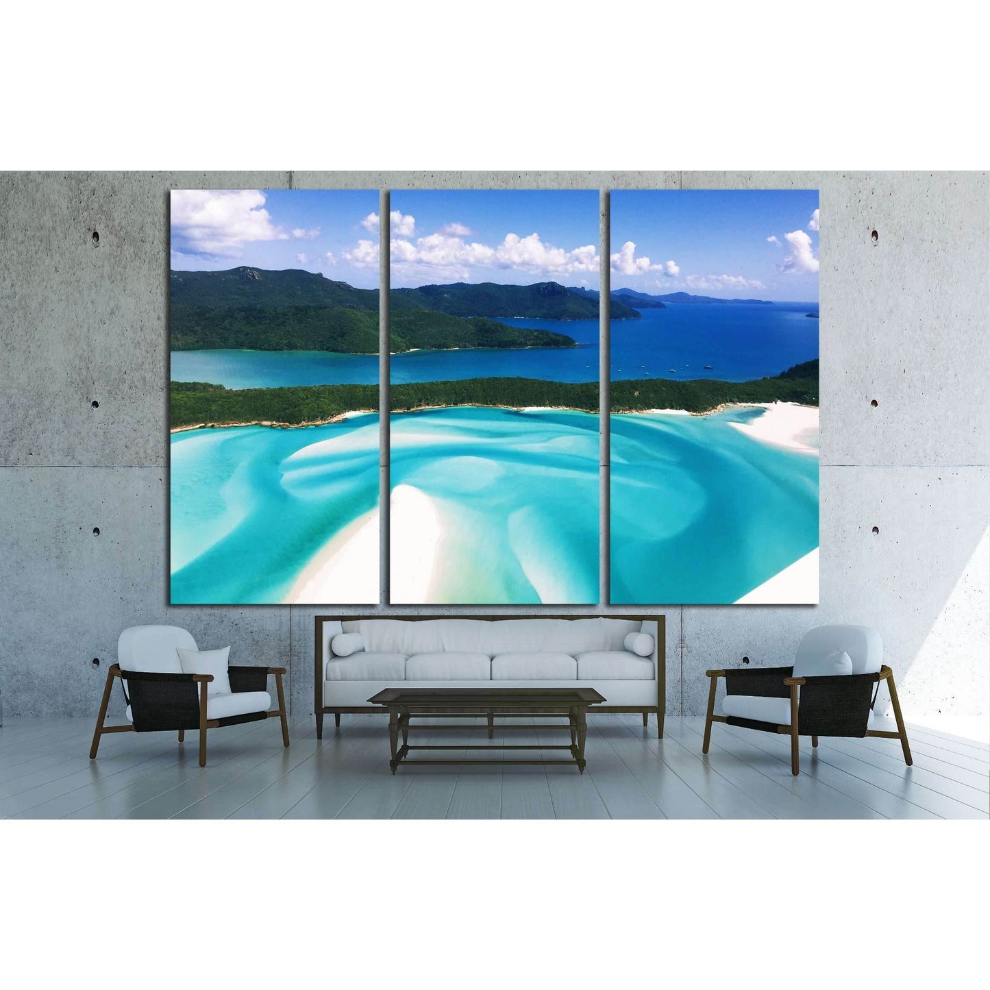 Whitehaven Beach, Queensland №3098 Ready to Hang Canvas Print - Zellart Canvas Prints ALL_Products, s-3098