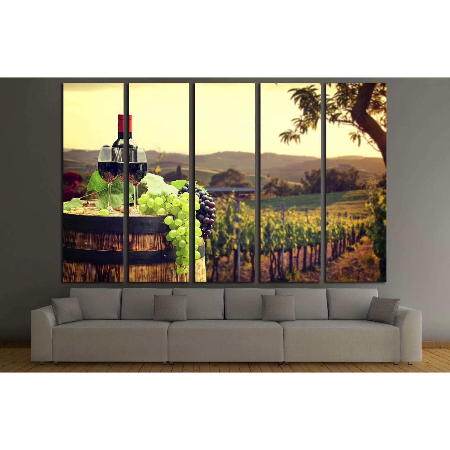 Wine №3439 Ready to Hang Canvas Print - Zellart Canvas Prints ALL_Products, s-3439