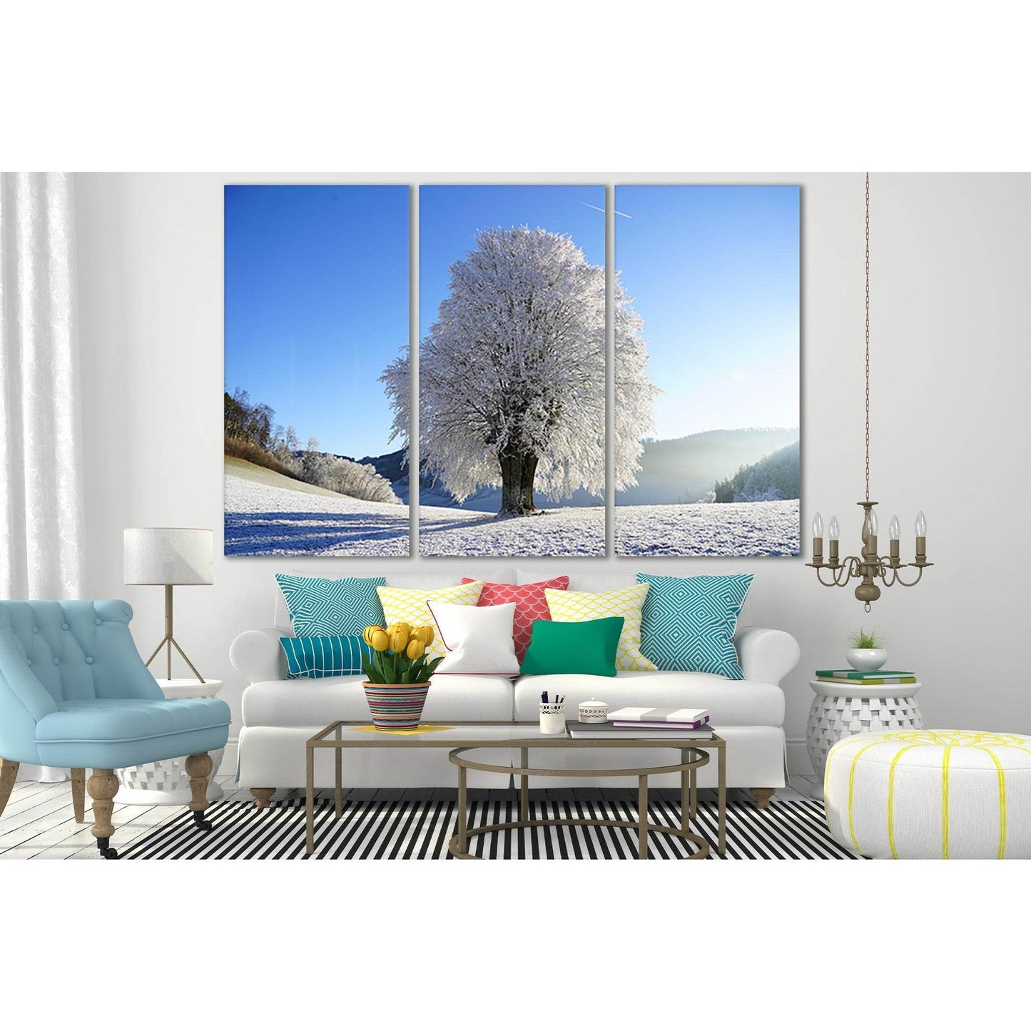 Winter Tree №SL816 Ready to Hang Canvas Print - Zellart Canvas Prints 0new, ALL_Products, Trees Wall Art