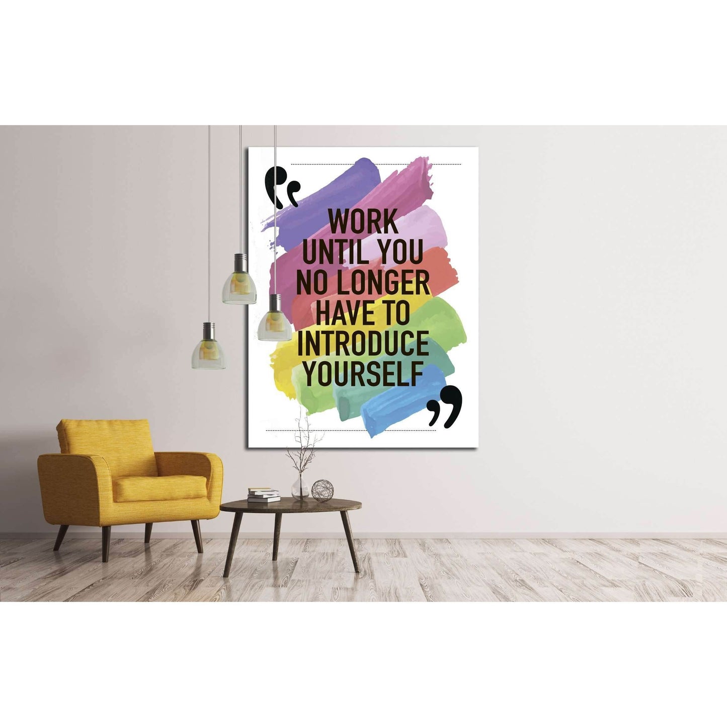 Work until you no longer have to introduce yourself №4603 Ready to Hang Canvas Print - Zellart Canvas Prints ALL_Products, s-4603