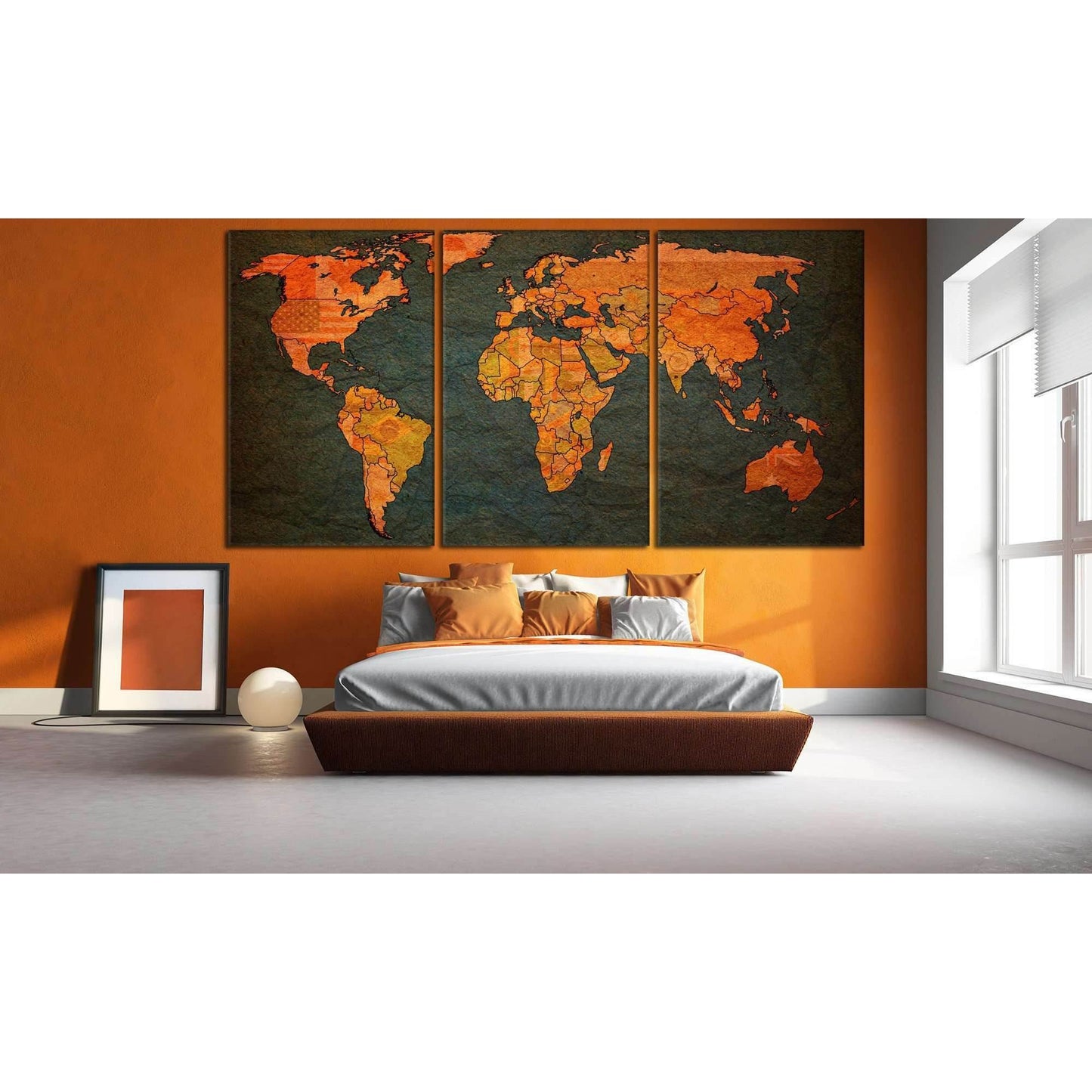 World Map №798 Ready to Hang Canvas Print - Zellart Canvas Prints ALL_Products, autopostr_pinterest_65155, autopostr_pinterest_65157, autopostr_pinterest_65158, autopostr_pinterest_65160
