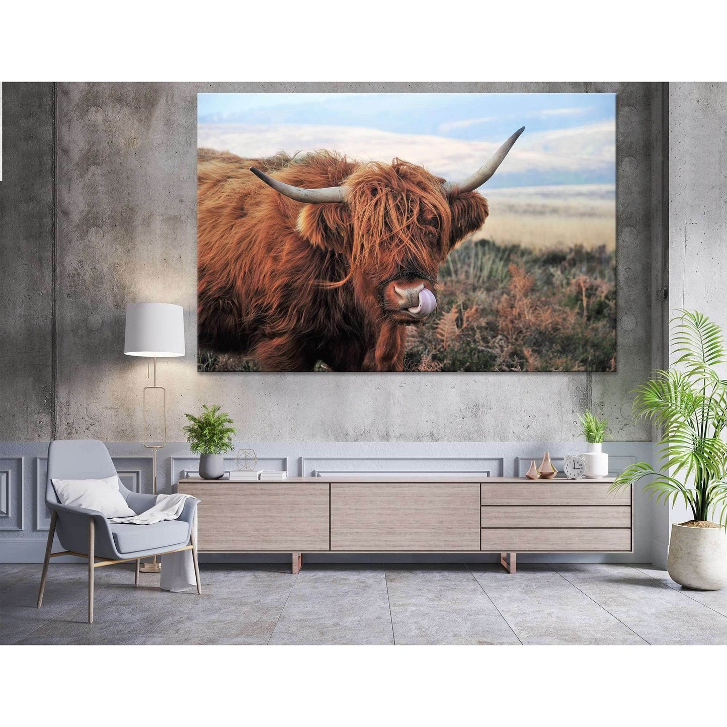 Hardy Scottish Highland Cows Living on Moorland №04131 Ready to Hang Canvas PrintCanvas art arrives ready to hang, with hanging accessories included and no additional framing required. Every canvas print is hand-crafted, made on-demand at our workshop and