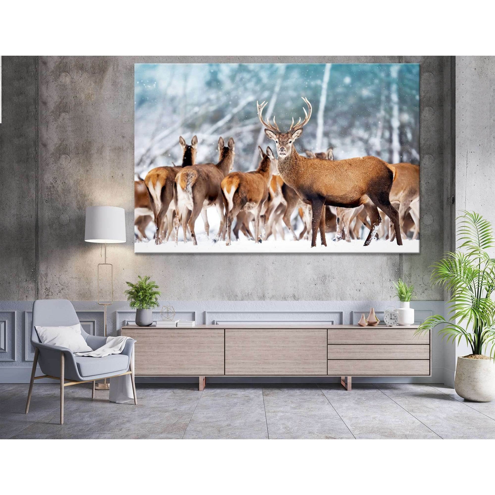 A noble deer in the herd №04138 Ready to Hang Canvas PrintCanvas art arrives ready to hang, with hanging accessories included and no additional framing required. Every canvas print is hand-crafted, made on-demand at our workshop and expertly stretched aro