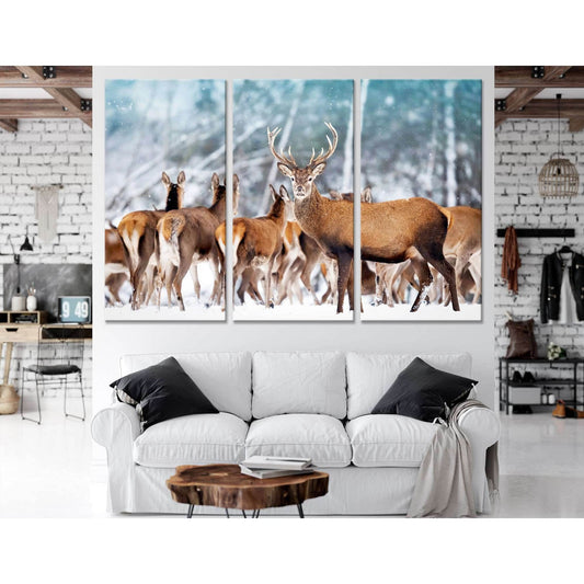 A noble deer in the herd №04138 Ready to Hang Canvas PrintCanvas art arrives ready to hang, with hanging accessories included and no additional framing required. Every canvas print is hand-crafted, made on-demand at our workshop and expertly stretched aro