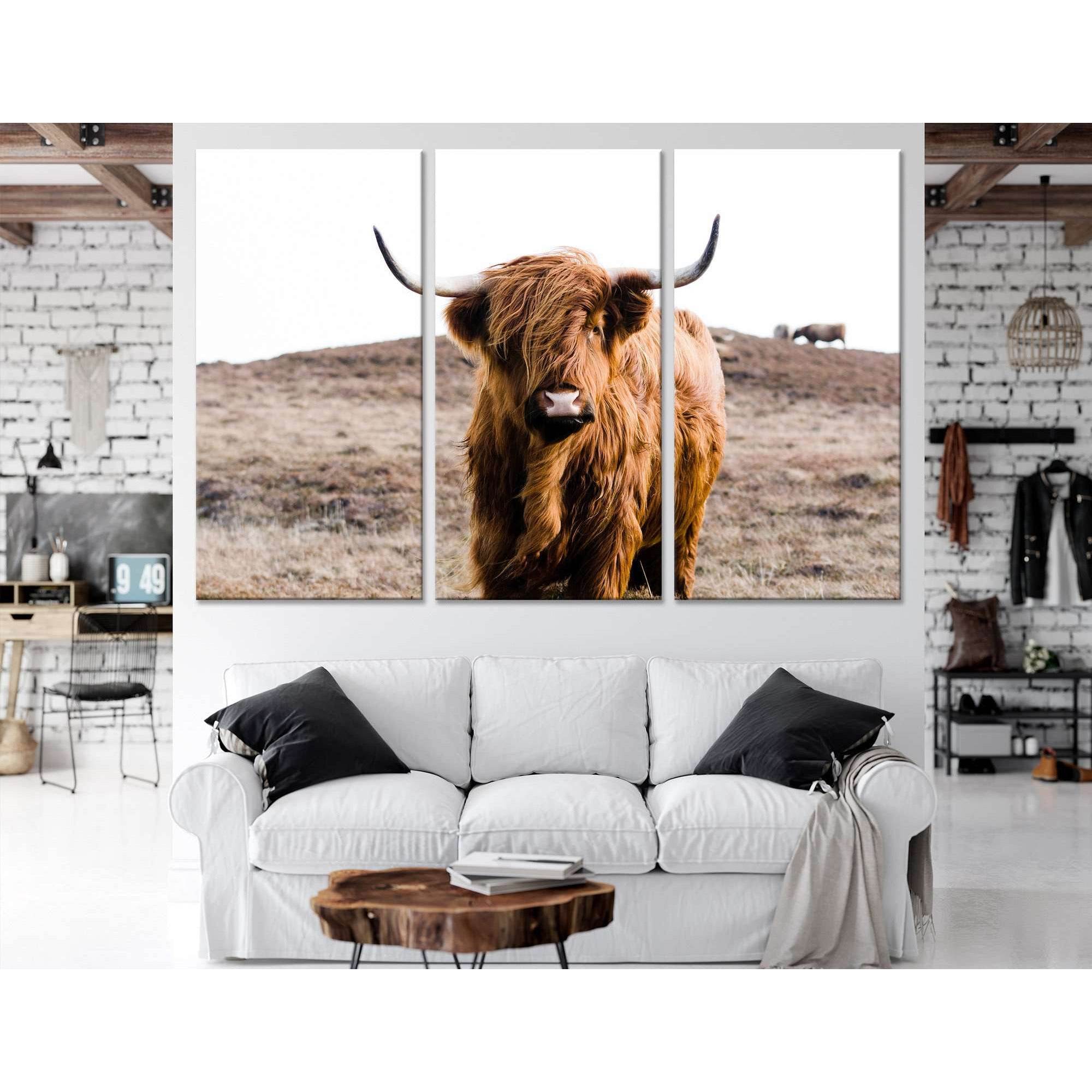 Highland Cow on Islay №04128 Ready to Hang Canvas Print - Zellart ...