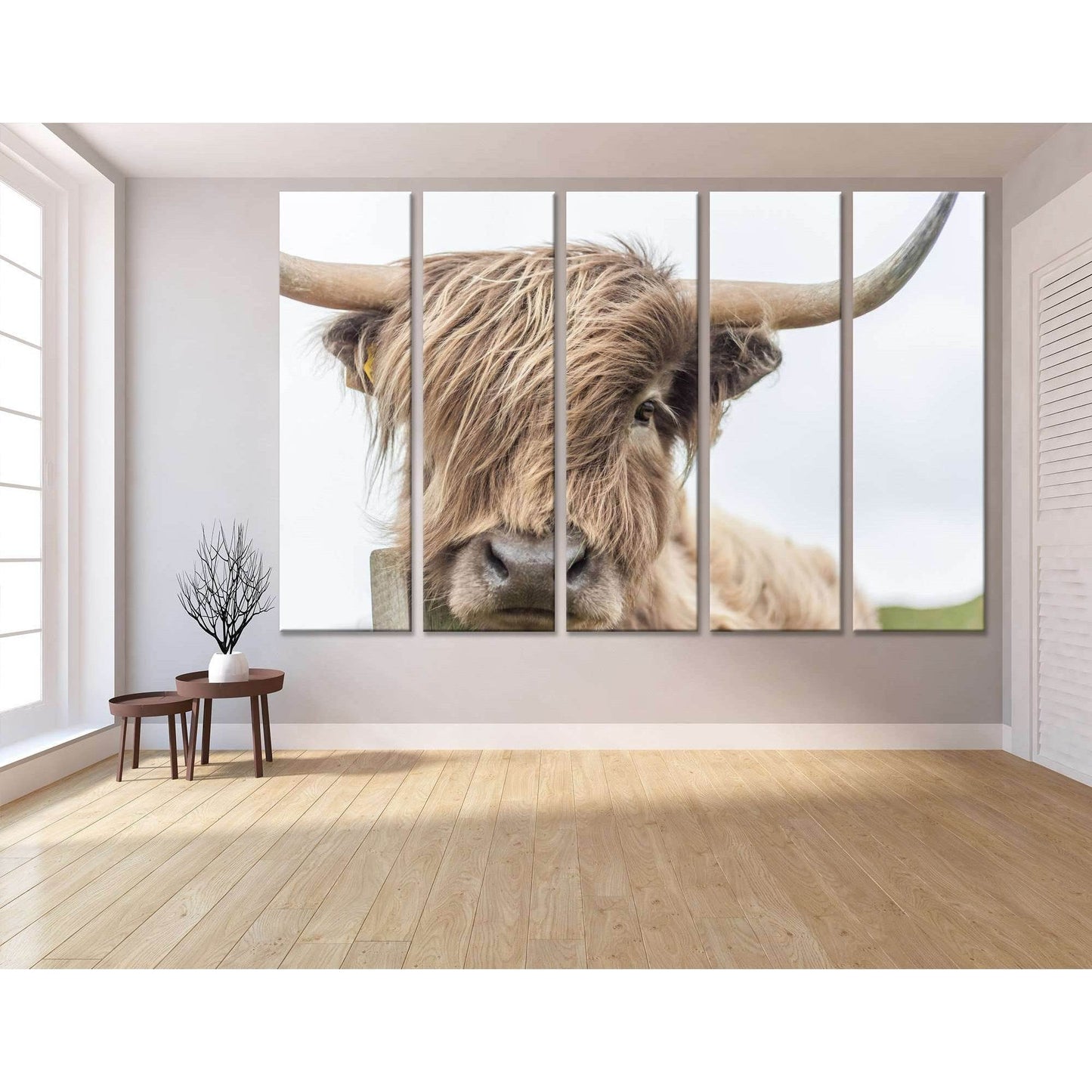 Highland Cow №04123 Ready to Hang Canvas PrintCanvas art arrives ready to hang, with hanging accessories included and no additional framing required. Every canvas print is hand-crafted, made on-demand at our workshop and expertly stretched around 100% Nor