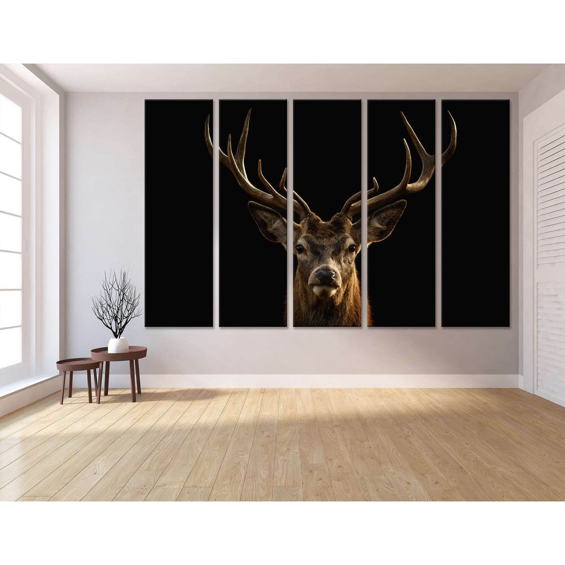 Red deer portrait on black background №04139 Ready to Hang Canvas PrintCanvas art arrives ready to hang, with hanging accessories included and no additional framing required. Every canvas print is hand-crafted, made on-demand at our workshop and expertly