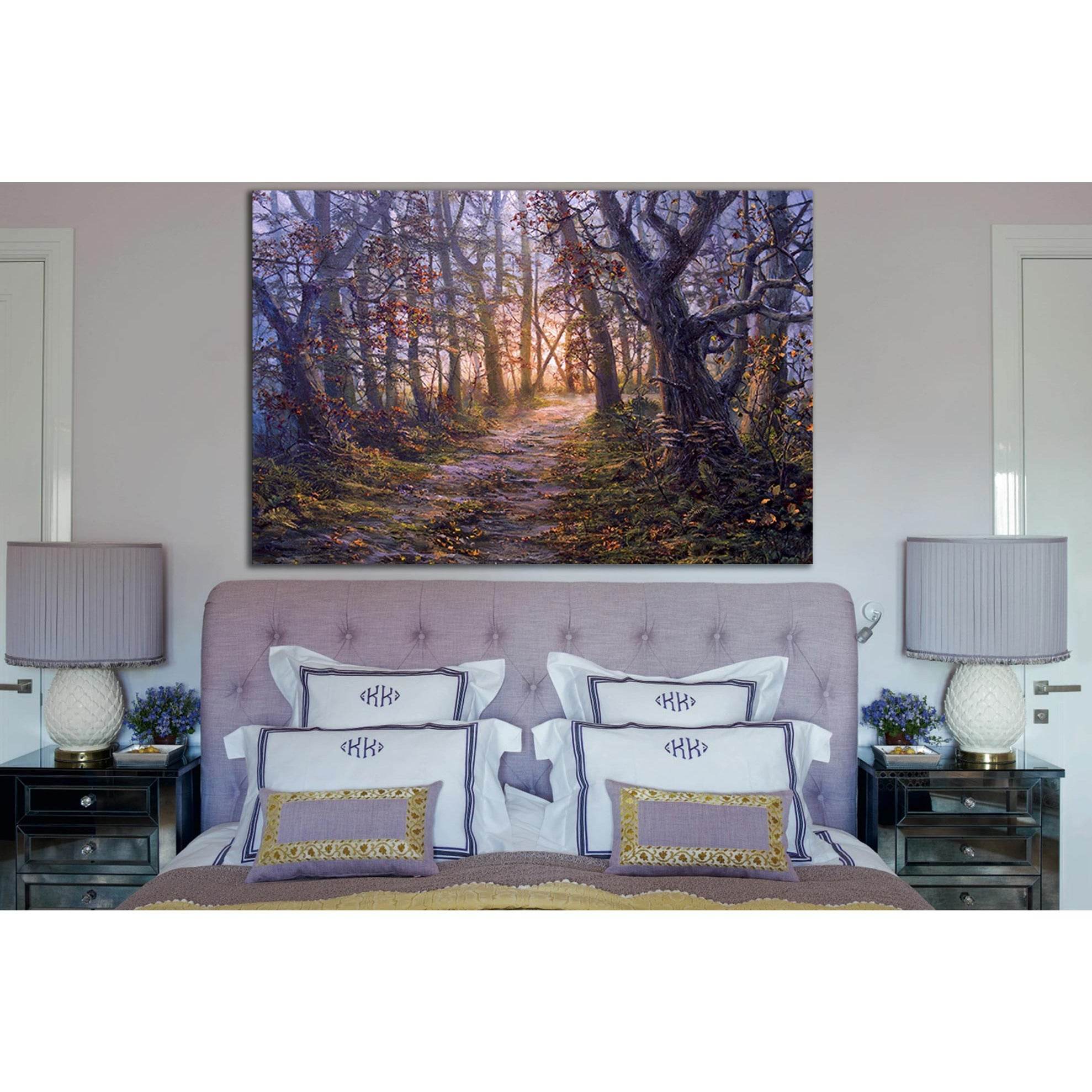 Painting Autumn Forest №SL1470 Ready to Hang Canvas Print