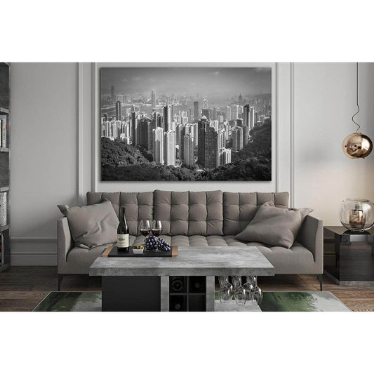 Hong Kong City Black End White №SL863 Ready to Hang Canvas PrintCanvas art arrives ready to hang, with hanging accessories included and no additional framing required. Every canvas print is hand-crafted, made on-demand at our workshop and expertly stretch