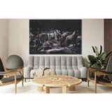 A Flock Of Gray Wolves №SL1551 Ready to Hang Canvas Print