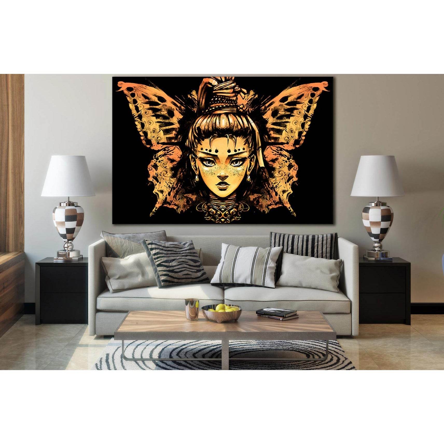 Girl With Butterfly Wings №SL1231 Ready to Hang Canvas Print