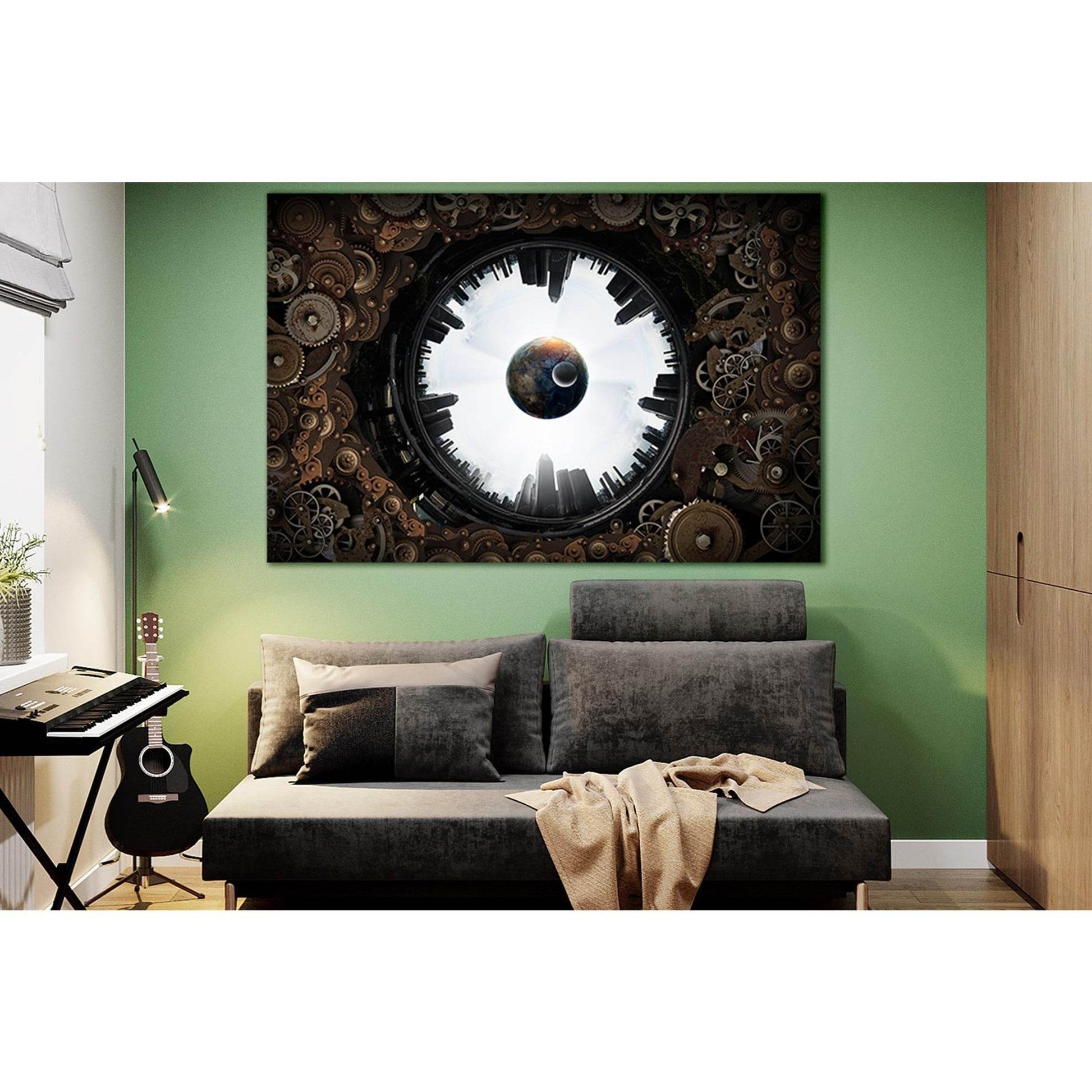 Metal Gear Mechanism №SL1451 Ready to Hang Canvas PrintCanvas art arrives ready to hang, with hanging accessories included and no additional framing required. Every canvas print is hand-crafted, made on-demand at our workshop and expertly stretched around