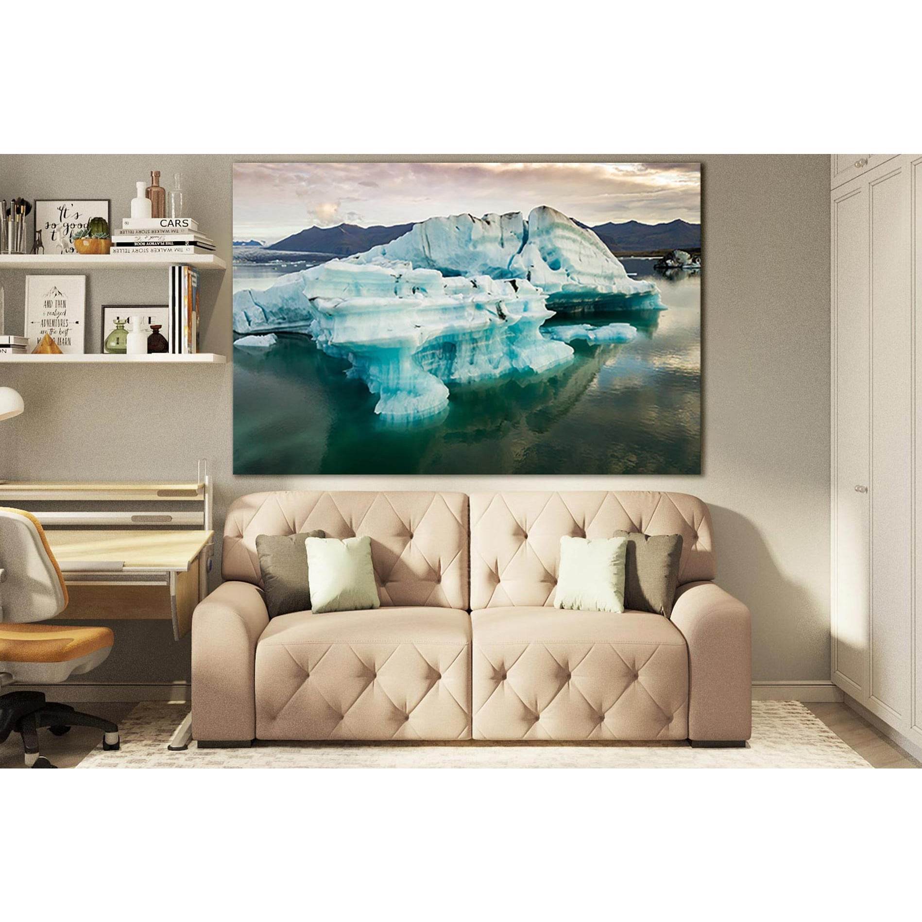 Iceland Big Iceberg №SL1321 Ready to Hang Canvas Print