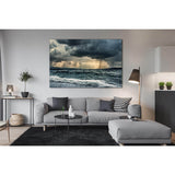 Rain Over Stormy Ocean №SL54 Ready to Hang Canvas Print