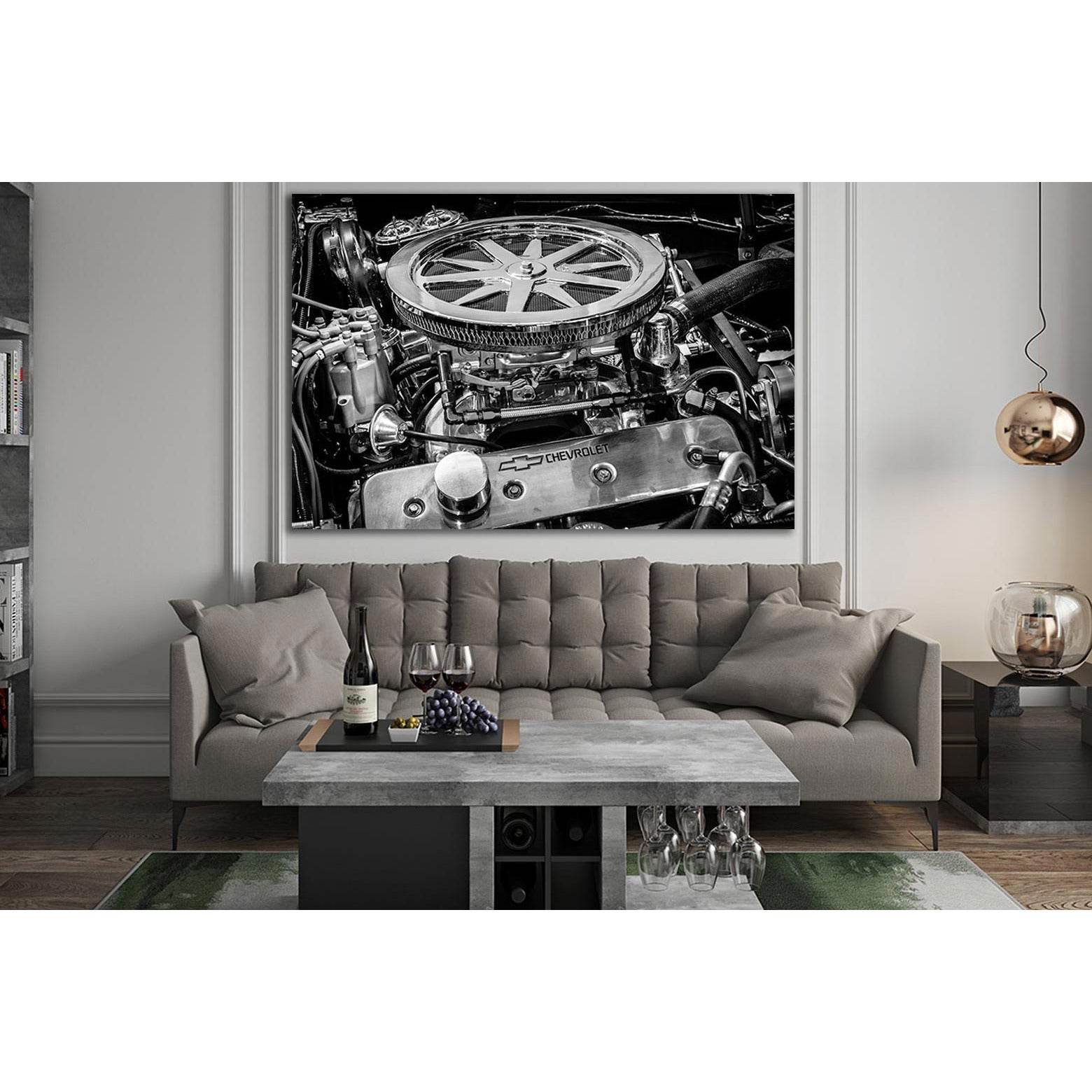 Engine Of Sports Car Chevrolet №SL762 Ready to Hang Canvas PrintCanvas art arrives ready to hang, with hanging accessories included and no additional framing required. Every canvas print is hand-crafted, made on-demand at our workshop and expertly stretch