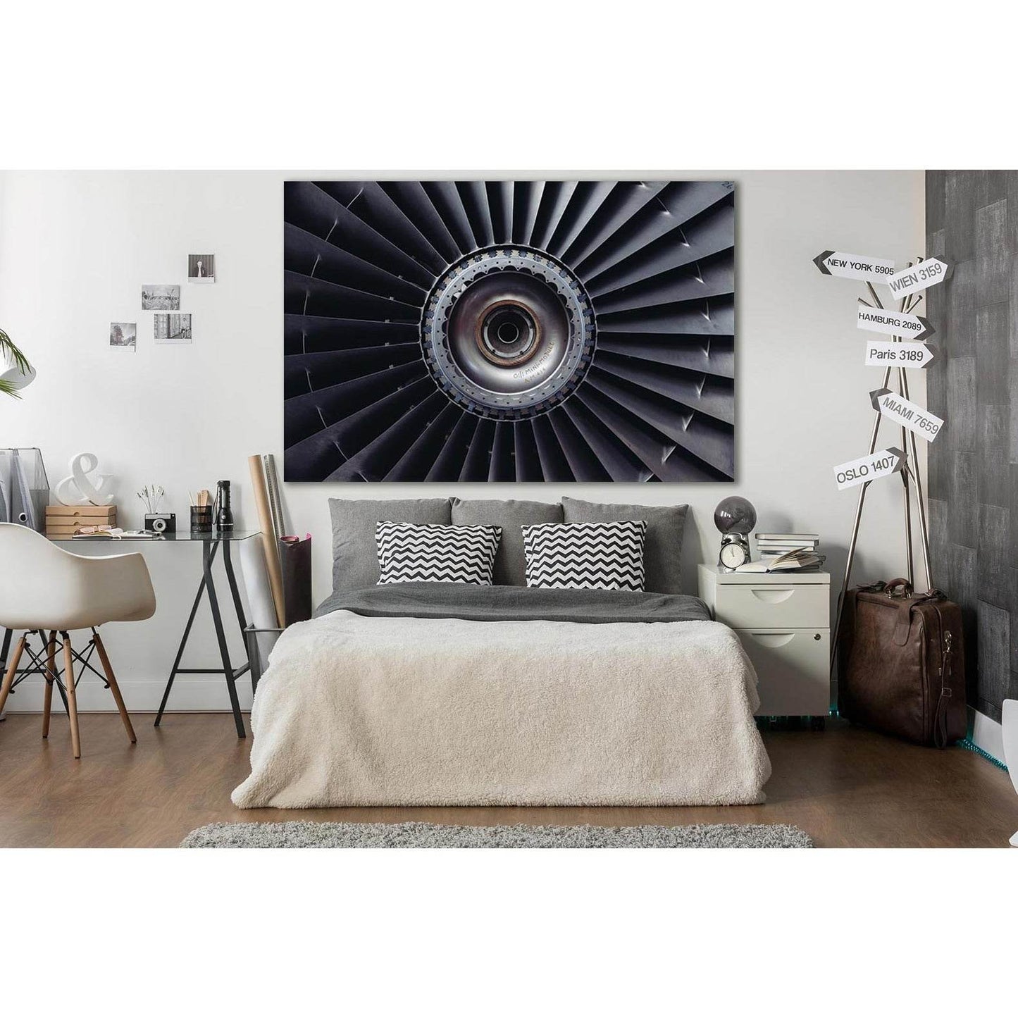 Airplane Engine №SL748 Ready to Hang Canvas PrintCanvas art arrives ready to hang, with hanging accessories included and no additional framing required. Every canvas print is hand-crafted, made on-demand at our workshop and expertly stretched around 100%