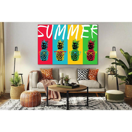 Pop Art Pineapple With Glasses №SL542 Ready to Hang Canvas PrintCanvas art arrives ready to hang, with hanging accessories included and no additional framing required. Every canvas print is hand-crafted, made on-demand at our workshop and expertly stretch