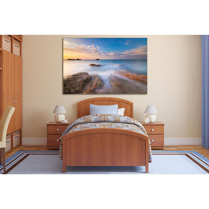 Beautiful Tender Sea Sunset №SL195 Ready to Hang Canvas PrintCanvas art arrives ready to hang, with hanging accessories included and no additional framing required. Every canvas print is hand-crafted, made on-demand at our workshop and expertly stretched